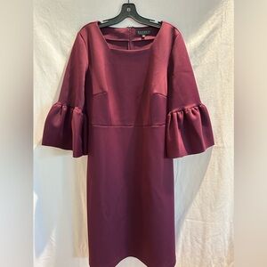 Eloquii scuba flutter sleeve dress, size 16